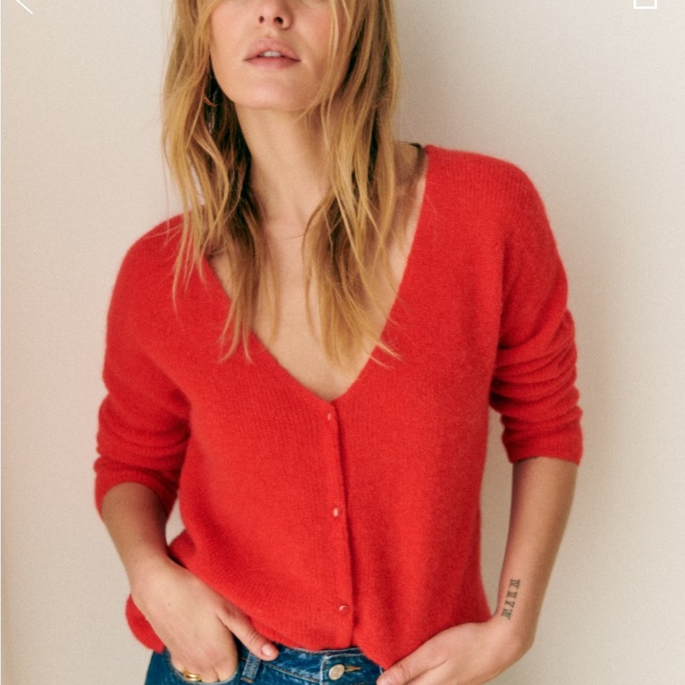 Sezane Red Women's Cardigan
